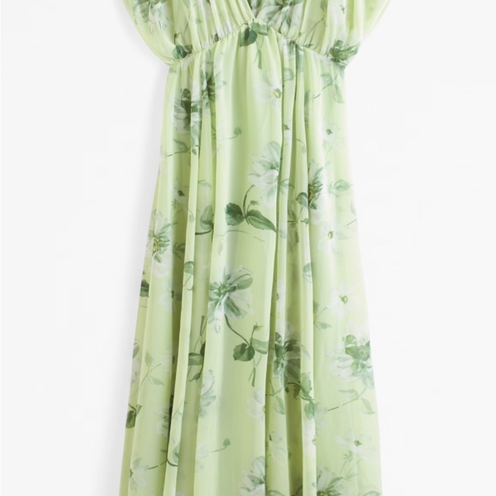 Abercrombie & Fitch Floral Green Dress